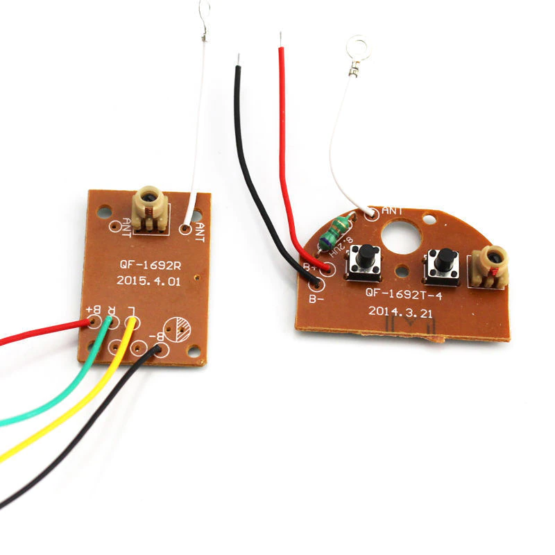 2CH Remote Transmitter & Receiver Board with Antenna for DIY RC Car Robot